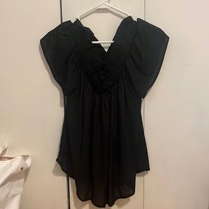 Urban Outfitters sheer off the shoulder black top